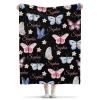 ARNOVIC Personalized Custom Name Butterfly Baby Blanket for Girl Boy - Customized Toddler Newborn Gift for Birthday Christmas - 30"x40" Crib Size - XS view 1