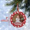 Babys First Christmas 2025, Personalized Photo Ornament, 3 Inches - Round - Upload Photo - Custom W/Name - My First Christmas Photo Baby Ornament, Christmas Ornament for Newborns - D6 view 4