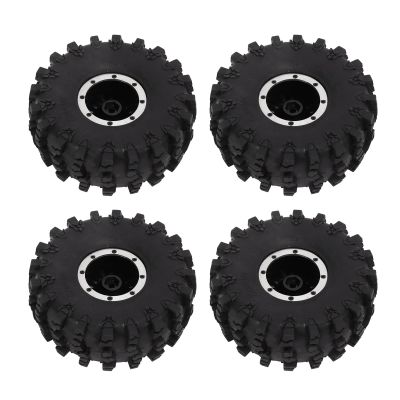4Pcs 2.2 Inch Rc Tires,Strong Grip Wear Alloy Rubber Tire Kit For Scx10 Rr10 Wraith 90048 90018 Car Model Accessory