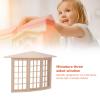 1:12 Scale Dollhouse Bay Window, Miniature Bay Window Exquisite Miniature Wooden 45 Degree Corner 3 Sided Window Model for DIY view 2