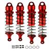 Rcarmumb Front Rear RC Shock Upgrades Part for 1/8 Sledge 4WD #95076-4, 4PCS Full Aluminum Big Bore RC Shocks Hops Up for Sledge Monster Truck,Red view 1