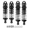 Rcarmumb Front Rear RC Shock Upgrades Part for 1/8 Sledge 4WD #95076-4, 4PCS Full Aluminum Big Bore RC Shocks Hops Up for Sledge Monster Truck,Black view 1