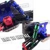 Rcarmumb Front Rear RC Shock Upgrades Part for 1/8 Sledge 4WD #95076-4, 4PCS Full Aluminum Big Bore RC Shocks Hops Up for Sledge Monster Truck,Black view 3