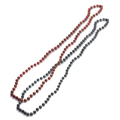 Anderson's Black and Red Beads, 33 Inches, Set of 24, Fan Gear, Birthdays, Homecoming, Game Days, Holidays, Sports Fan Gear,School Spirit, Football Cheerleader Accessories