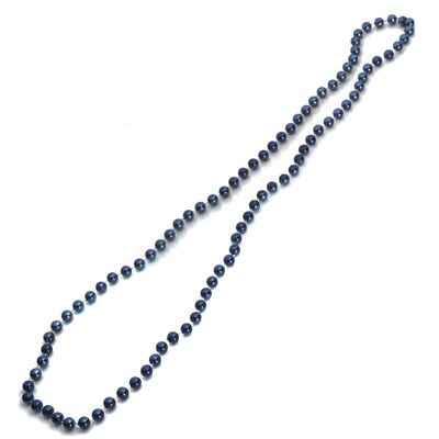 Anderson's Round Navy Blue Beads, 33 Inches, Set of 24, Fan Gear, Birthdays, Homecoming, Game Days, Holidays, Sports Fan Gear,School Spirit, Football Cheerleader Accessories