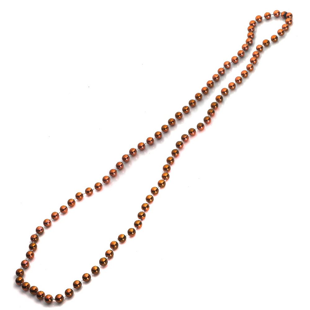 Anderson's Orange Beads, 33 Inches, Set of 24, Fan Gear, Birthdays, Homecoming, Game Days, Holidays, Sports Fan Gear,School Spirit, Football Cheerleader Accessories