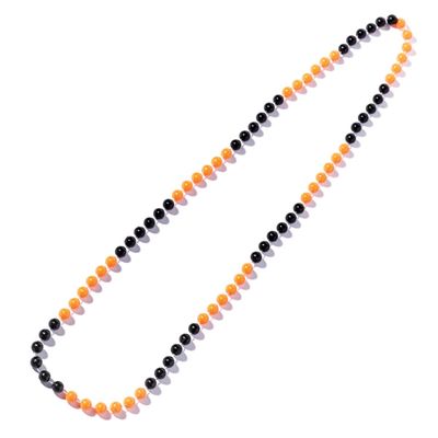 Anderson's Two-Tone Orange and Black Beads, 33 Inches, Set of 24, Fan Gear, Birthdays, Homecoming, Game Days, Sports Fan Gear,School Spirit, Football Cheerleader Accessories