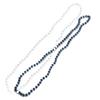 Anderson's Navy Blue and White Beads, 33 Inches, Set of 24, Fan Gear, Birthdays, Homecoming, Game Days, Holidays, Sports Fan Gear,School Spirit, Football Cheerleader Accessories view 1