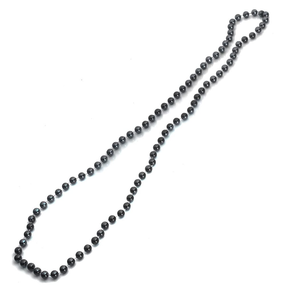 Anderson's Round Black Beads, 33 Inches, Set of 24, Fan Gear, Birthdays, Homecoming, Game Days, Holidays, Sports Fan Gear,School Spirit, Football Cheerleader Accessories