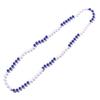 Anderson's Two-Tone Royal Blue and White Beads, 33 Inches, Set of 24, Fan Gear, Birthdays, Homecoming, Game Days, Sports Fan Gear,School Spirit, Football Cheerleader Accessories view 1