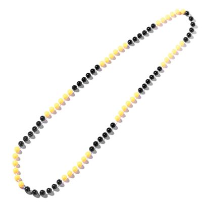 Anderson's Two-Tone Black and Yellow Beads, 33 Inches, Set of 24, Fan Gear, Birthdays, Homecoming, Game Days, Sports Fan Gear,School Spirit, Football Cheerleader Accessories