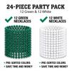 Anderson's Green and White Beads, 33 Inches, Set of 24, Fan Gear, Birthdays, Homecoming, Game Days, Holidays, Sports Fan Gear,School Spirit, Football Cheerleader Accessories view 2