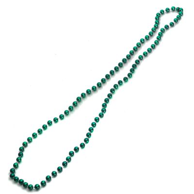 Anderson's Round Green Beads, 33 Inches, Set of 24, Fan Gear, Birthdays, Homecoming, Game Days, Holidays, Sports Fan Gear,School Spirit, Football Cheerleader Accessories