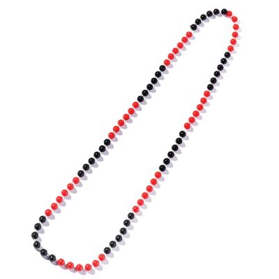 Anderson's Two-Tone Red and Black Beads, 33 Inches, Set of 24, Fan Gear, Birthdays, Homecoming, Game Days, Sports Fan Gear,School Spirit, Football Cheerleader Accessories