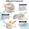 BUYGER Kids Play Kitchen Toys Accessories, Pretend Play Cooking Cookware Set Kitchen Pots and Pans Utensils Playset Christmas Gifts for Kids Girls Boys Toddler Ages 3-5+ Years Old view 3
