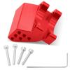 OGRC Adjustable Height Rear Axle Truss Upper Link Mount Aluminum Alloy Link Bracket for Axial SCX24 C10 JLU Gladiator Bronco Upgrade Part (Red) view 4
