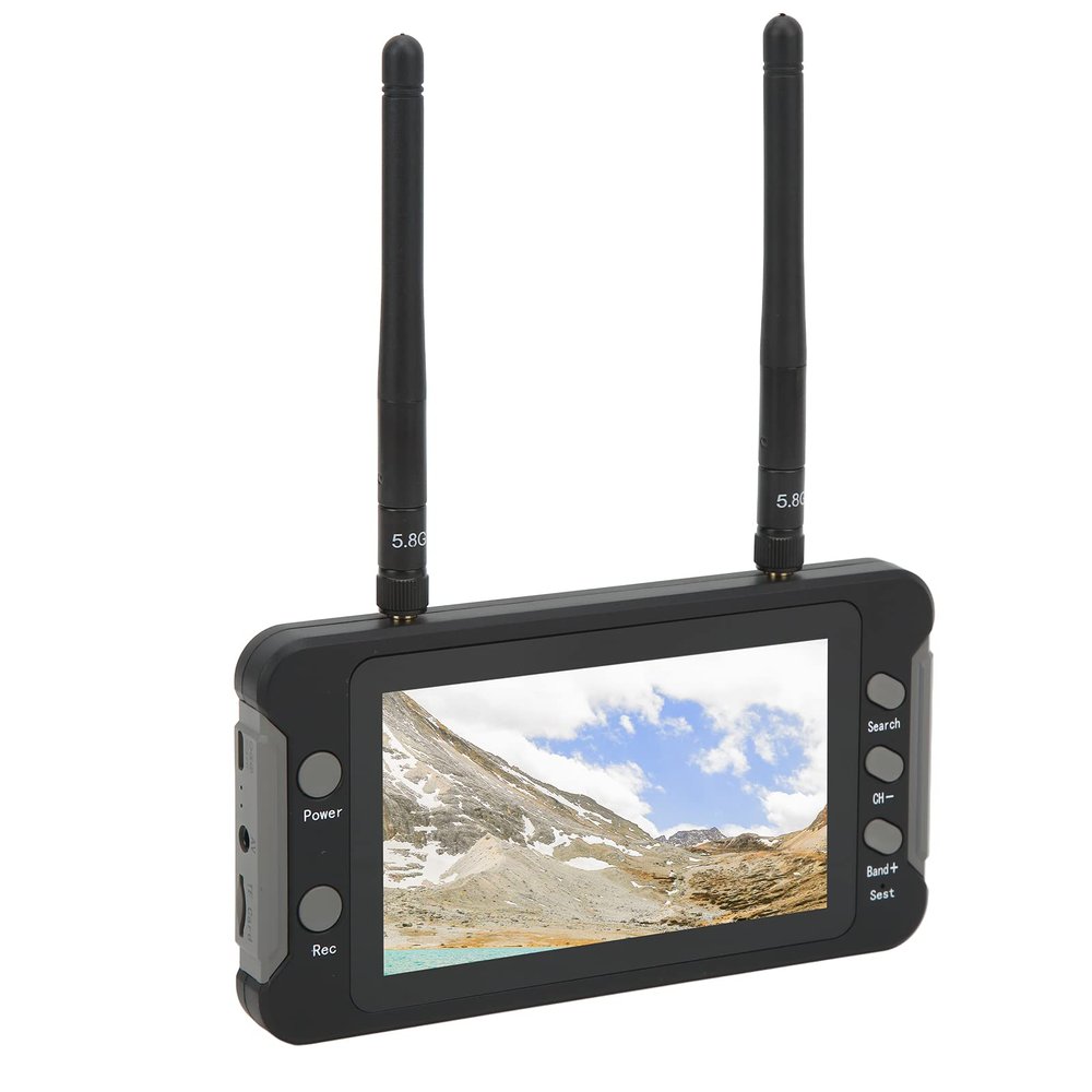 FPV Monitor, 4.3 Inch IPS 800 x 480 Resolution, 5.8GHz 40CH DVR Function, RC Drone Display Screen with Auto Search, 1200mAh DIY FPV Receiver for Drone Quadcopter