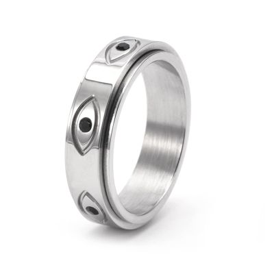 Spinner Ring for Women Men Anxiety Ring Fidget Band Ring for Anxiety for Men Fidget Rings Thumb Ring for Stress Relief Stress Relieving Spinner Rings Titanium Rings for Women Spinning Ring