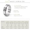 Spinner Ring for Women Men Anxiety Ring Fidget Band Ring for Anxiety for Men Fidget Rings Thumb Ring for Stress Relief Stress Relieving Spinner Rings Titanium Rings for Women Spinning Ring view 2