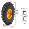 HOBBYSOUL 1.9 Mud Slingers Tires 4.72'' / 120mm & Aluminum 1.9 Beadlock Wheels Gold Black for 1/10 Crawler Truck Axial SCX10 Traxxas TRX-4 Redcat Gen8 Tamiay CC01, (4-Pack, Assembled) view 2