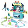 MAGIC4U Pet Cat Care Carrier Suitcase Toy, 29PCS Doctor Vet Kit for Kids, Pet Dog Grooming Feeding Toys, Veterinarian Pretend Play Set, Gifts for Boys and Girls Ages 3-12 view 1