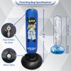 Punching Bag for Kids - 5' 3" Ninja Inflatable Punching Bag Combo Kit with Kids Boxing Gloves, a Pump and Repair Kit. Boxing Bag for Immediate Bounce Back. Birthday (Blue) view 2