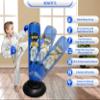 Punching Bag for Kids - 5' 3" Ninja Inflatable Punching Bag Combo Kit with Kids Boxing Gloves, a Pump and Repair Kit. Boxing Bag for Immediate Bounce Back. Birthday (Blue) view 3