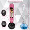 Pink Inflatable Punching Bag for Kids Complete with Boxing Gloves and Pump. for immediate Bounce Back for Practicing Mixed Martial Arts, Boxing, Taekwondo, Karate. Perfect Toy for Girls 4-12 view 2