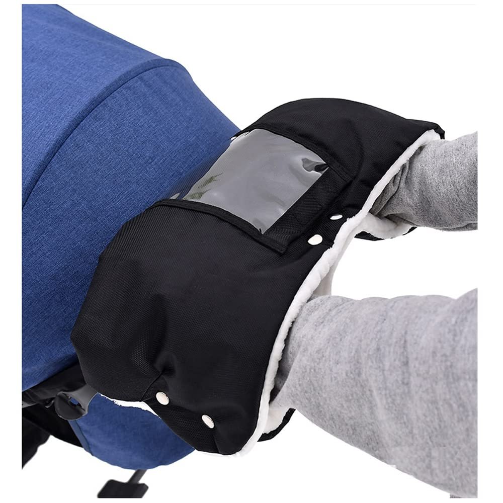 1 Pair Stroller Hand Muffs Thick Waterproof Warm Gloves Carts Compatible Hand Muffs Pram Stroller Accessory Hand Warmers