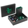 Grajar 3 in 1 Dice Tray with Lid, Portable Dice Box Storage, D&D RPG MTG Table Games (Green) view 1