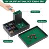 Grajar 3 in 1 Dice Tray with Lid, Portable Dice Box Storage, D&D RPG MTG Table Games (Green) view 3
