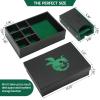 Grajar 3 in 1 Dice Tray with Lid, Portable Dice Box Storage, D&D RPG MTG Table Games (Green) view 4