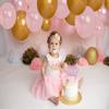 AHAORAY Happy Birthday Cake Topper - Pink Glitter Happy Birthday Cake Bunting Decor - Anniversary Party Cake Decoration Supplies, for Photo Booth Props view 4