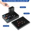 Grajar 3 in 1 Dice Tray with Lid, Portable Dice Box Storage, DND Dice Holder for Dungeons and Dragons D&D RPG MTG Table Games (Black) view 3