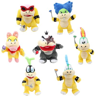 Laruokivi 7 Pcs/Set Koopalings Stuffed Dolls Standing Larry Lemmy Wendy Iggy Ludwig Morton & Roy Cute Koopa Plush Figures Toys