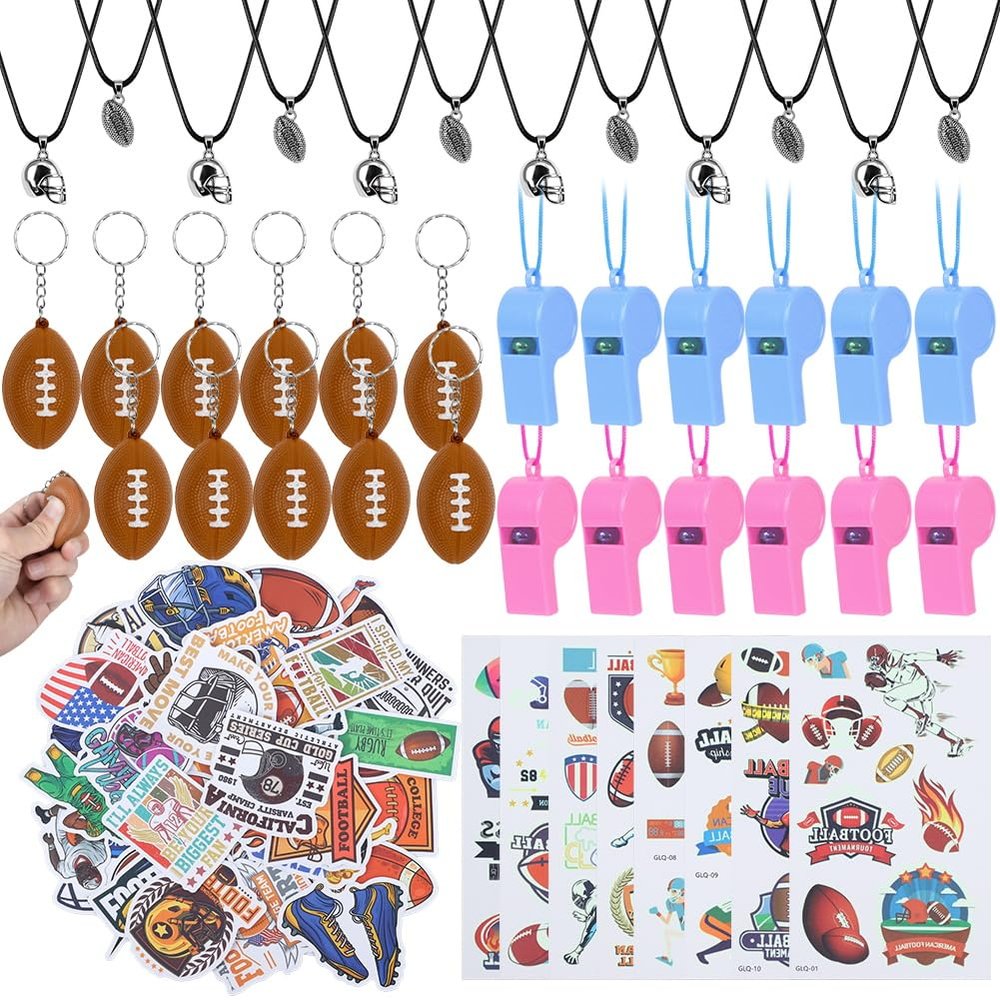 foci cozi 100PCS Football Birthday Party Favors Decorations Supplies,Cowboys Birthday Party Decorations Favors