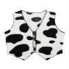 Agoky Boys Girls Cowboy Cowgirl Waistcoat Cow Winter Fall Flannel Vest Coat Halloween Carnival Fancy Dress Up Party Costume Black&White 12 Years view 1