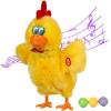 dgdgcool Easter Toys Chicken Laying Eggs Electric Chicken Stuffed Animal Dancing Toy Stuffed Plush Toy with Music view 1