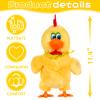 dgdgcool Easter Toys Chicken Laying Eggs Electric Chicken Stuffed Animal Dancing Toy Stuffed Plush Toy with Music view 2