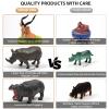 UNIQUE KIDS Mini Safari Dinosaurs Figure Creatures in Tube 15 pcs Set | Realistic Tiny Little Animals for Sensory Bin, Birthday Party Favor, Toddler 3-5 (Safair Dinosaurs) view 3