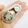 Bicycle Chain Gear Fidget Spinners,Chain Fidget Toys Stainless Steel Gears Linkage Sensory Sprocket Stress Anxiety Relief EDC Novelty Toy(Gold Plating Sprockets) view 2