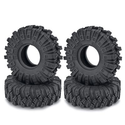 MOHERO 4PCS 1.0" Mud Grappler Rubber Tyre 1.0 Wheel Tires 62 * 22MM for Axial SCX24 90081 AXI00001 002 004 005 006 RC Crawler Car (C Style)