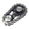 FXCOOLCT Bike Chain Gear Fidget Spinner, Double Gears Figity Spin Finger Stainless Steel, Figit Toy for Adults Kids SS Material Golden (Black Gun Metal) view 1