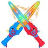 2 Pack Toy Swords for Kids 19.5 Inches, Plastic Light Up Sword with Led Lights and Sounds, Play Swords for Kids, Espadas De Juguete, Pretend Play Interactive Game, Halloween Costume Accessories view 1