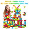 Contixo 144 pcs Bristle Shape 3D STEM Building Toys, Construction Learning Stacking Educational Block, Creativity Beyond Imagination, Inspirational, Safe & Durable, Recreational Toy for Kids Ages 3-8 view 2