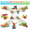 Contixo 144 pcs Bristle Shape 3D STEM Building Toys, Construction Learning Stacking Educational Block, Creativity Beyond Imagination, Inspirational, Safe & Durable, Recreational Toy for Kids Ages 3-8 view 4