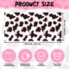 3 Pcs Pink Cowgirl Cow Print Table Cover Plastic Rectangle Cowgirl Farm Animal Theme Party Tablecloth Pink Black and White Cow Print Disposable for Kids Barnyard Baby Shower Birthday Party Supplies view 3