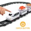 STOBOK Rotating Sushi Train Toys Electric Rotary Sushi Machine Set Track Conveyor Belt Rotating Table Food Train Toys for Kids Multifunctional, White view 3