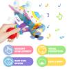 Baby Rattle Toy for Newborns, Cartoon Airplane Handbell Plush Toy, Educational Infant Hand Rattle for Early Development and Parent-Child Interaction view 3