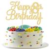 Gyufise 1Pc Gold Happy 8th Birthday Cake Topper Glitter 8th Birthday Cake Pick Cheers to 8 Years Old Eight Fabulous Cake Decorations for 8th Birthday Theme Party Supplies view 1